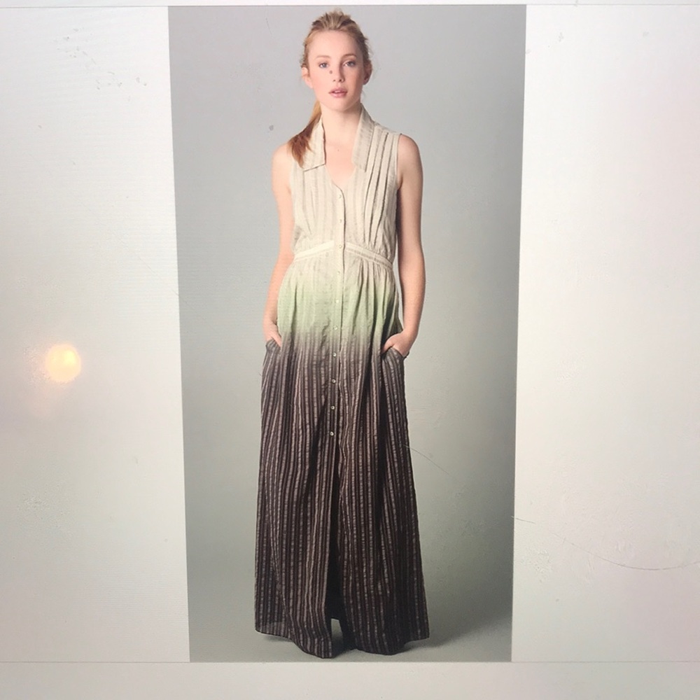 Theyskens’ Theory silk maxi dress. Open mid back